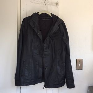 Uniqlo black wax jacket